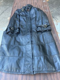 Woman’s leather coat