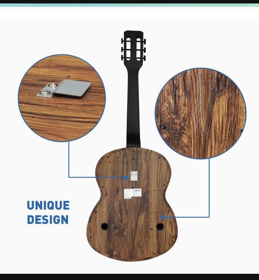 Guitars Shaped Vertical Bluetooth Turntable 3- Speed Record Player