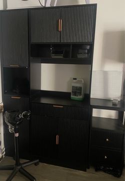 Black Modular Storage Cabinet Unit
