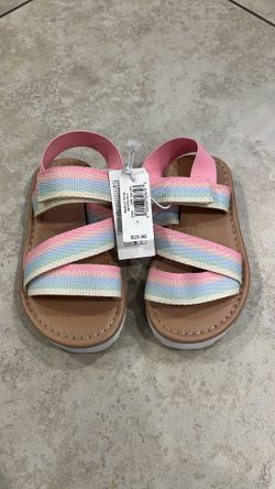 Old Navy Toddler Girl’s Strappy Rainbow Sandals, Size 7