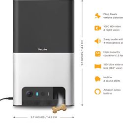 Petcube Bites 2 Wi-Fi Pet Camera with Treat Dispenser.
