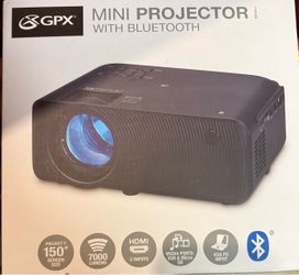 DPI Projector 7000 Lumens Brightness Black GPX Mini PJ609B