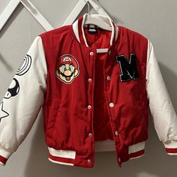 Mario Bro Boys Bomber Jacket- Size 4-5Y