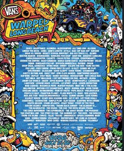 WARPED TOUR LONG BEACH Wristband+Pin
