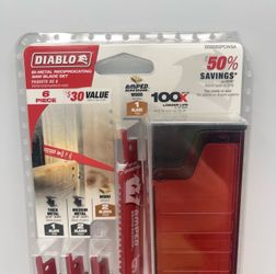 Diablo Bi-Metal Reciprocating Saw Blade Set (Juego de hojas de sierra recíproca bimetálicas Diablo)