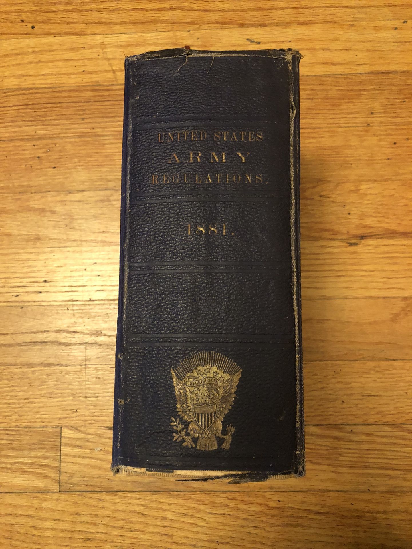 Antique 1881 United States Army Regulations Book