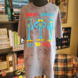 Poppy Playtime Horror Tie Dye Tshirt Size M Video Game Survival Horror Mascot