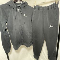Small Black Jordan Sweat Suit Set : Hoodie And Sweatpants