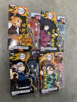 Demon slayer figures.