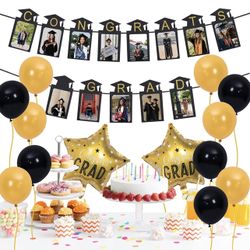 Congrats Grad Photo Banner As Graduation Party Supplies