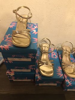 little girls gold shoes sandles