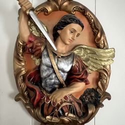 San Miguel Arcángel Wood Plaque❗️Firm Price❗️