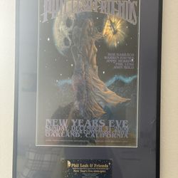 Phil Lesh & Friends NYE 2000 Framed Poster With Ticket Stub