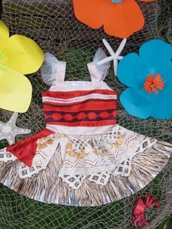 Moana party dress size 4t.