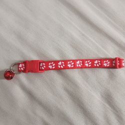 Red Pet Collar With Bell 