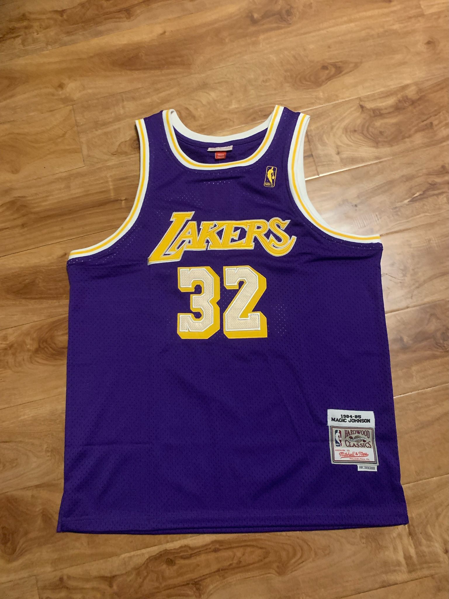 Nba Lakers Jersey Magic Johnson #32 Purple True To Size