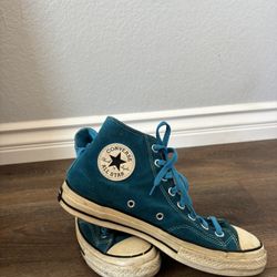Suede Blue Converse Size 9W