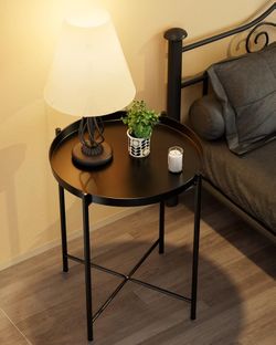 Black side table