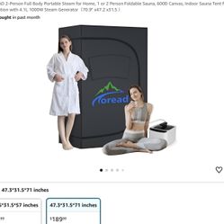 Brand new two person portable fully functional sauna