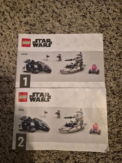 Lego Imperial Dropship vs. Rebel Scout Speeder