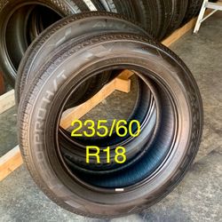 2 Used Tires Arroyo Eco Pro H/T 235/60R18 Nice Tires. 8/32 Tread. Almost 80%. 