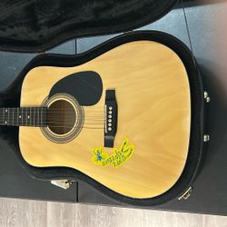 Acoustic Electric Guitar With Amplifier