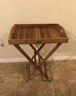 TeK wood tray patio furniture - outdoor rustic - all new pool table