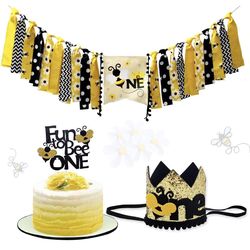 Bumble Bee First Birthday Girl Party Decoration Kits