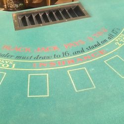 Black Jack Poker Table 