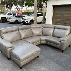 🛋️ Couch/Sofa Sectional - Recliners - NATUZZI - Leather - Gray - Delivery Available 🚛