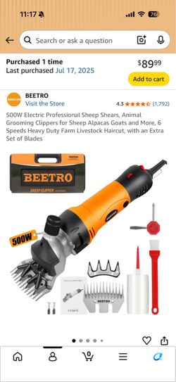 Beetro Sheep Shears / Clippers