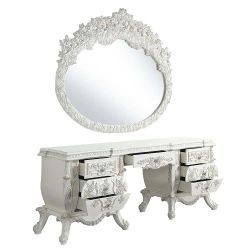 VANAHEIM VANITY DESK CABINET MIRROR SET - TOCADOR GABETA ESPEJO