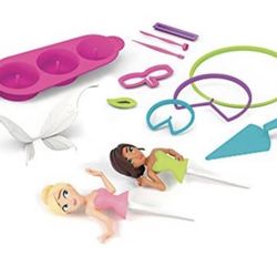 Real Cooking Princess Cakes Deluxe Baking Set - Kit Includes Pink Fondant and Gold Sprinkles