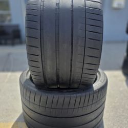 345 25 21 (2) (P40) TIRES MICHELIN PILOT SPORT 4S ZP RUN FLAT   80% TREAD 