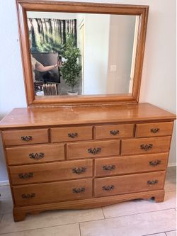 Solid wood dresser