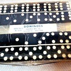 Vintage Never Used-PUREMCO Authentic Black Dominoes