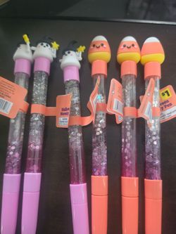 6pk halloween glitter pens