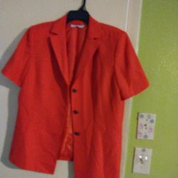 Solid Orange Blazer