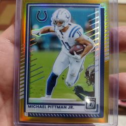 Pannini Michael Pittman jr gold 5/10 serial numbered