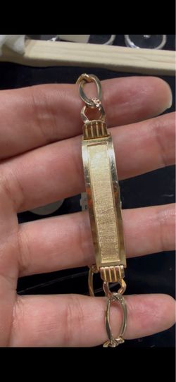 Name plate bracelet 10k 16grams 8.5inch