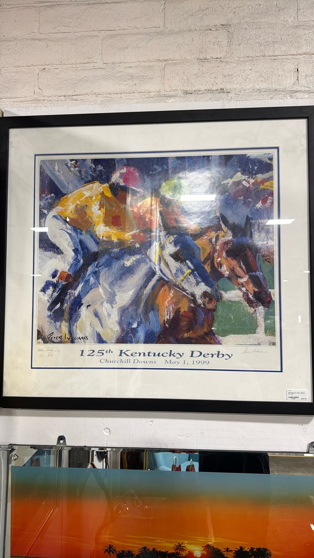 125th Kentucky Derby Framed Official Poster Churchill Downs May 1 1999