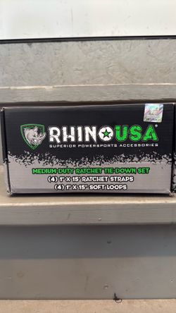 RhinoUSA Medium-Duty Ratchet Tie-Down Set