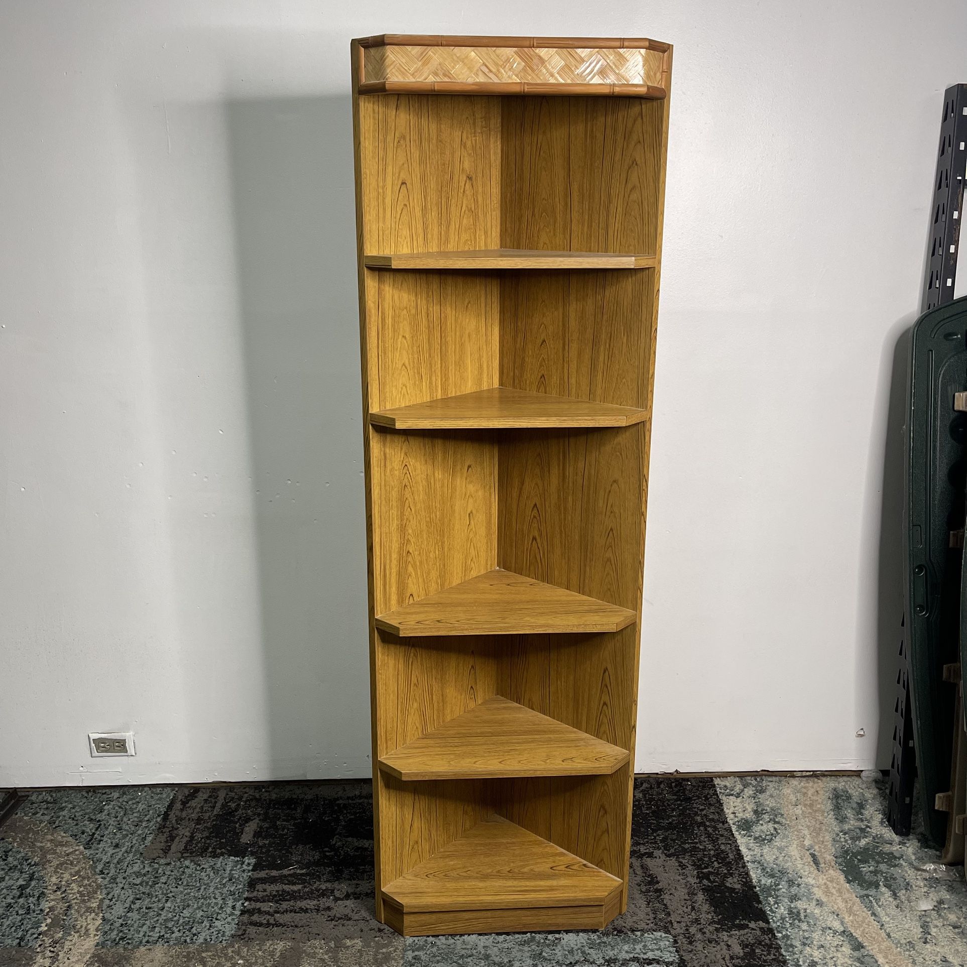 Vintage Rattan Shelf Corner Shelves