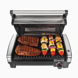 (NEW) Hamilton Beach Electric Indoor Searing Grill Portable Grill (PERFECT FOR SUMMER BBQs)