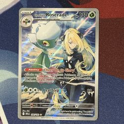 Pokemon Destined Rivals CYNTHIA'S ROSERADE Illustration RARE Gem Mint Pristine