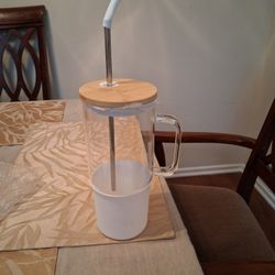 40oz Clear Glass Tumbler,  