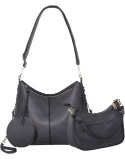 3 in 1 Handbags for Women Large Shoulder Bag Ladies Crossbody Bag 3pcs Bag Sets