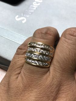 4 carat diamond wedding bands set in 14k