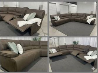 Gilman Creek Brower 6pc Fabric Power Reclining Sectional Brown - Retail 2399 - 50 Off