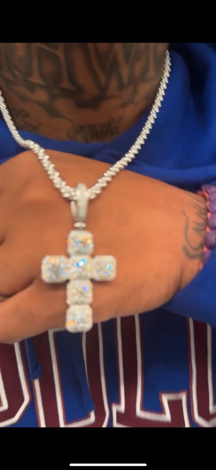 Diamond cross pendant